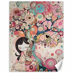 Whimsical Colorful Young Girl Canvas 12  X 16  by Loisa77