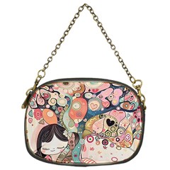 Whimsical Colorful Young Girl Chain Purse (one Side) by Loisa77