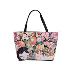 Whimsical Colorful Young Girl Classic Shoulder Handbag by Loisa77