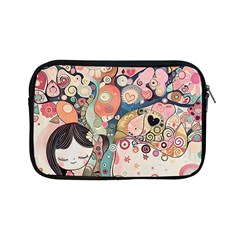 Whimsical Colorful Young Girl Apple Ipad Mini Zipper Cases by Loisa77