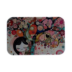 Whimsical Colorful Young Girl Open Lid Metal Box (silver)   by Loisa77