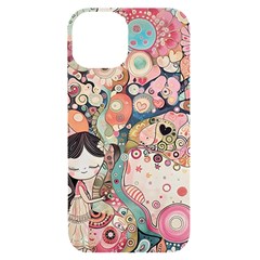 Whimsical Colorful Young Girl Iphone 14 Black Uv Print Case by Loisa77