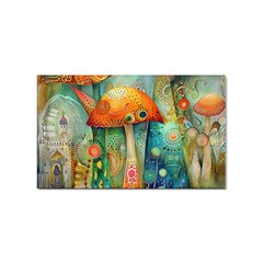 Whimsical Mushrooms Colorful Patterns Sticker Rectangular (10 Pack) by Loisa77