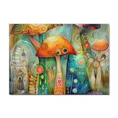 Whimsical Mushrooms Colorful Patterns Sticker A4 (10 Pack)