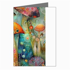 Whimsical Mushrooms Colorful Patterns Greeting Cards (pkg Of 8) by Loisa77