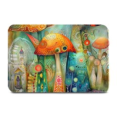 Whimsical Mushrooms Colorful Patterns Plate Mats by Loisa77