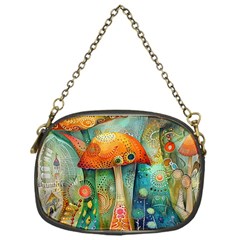 Whimsical Mushrooms Colorful Patterns Chain Purse (one Side) by Loisa77