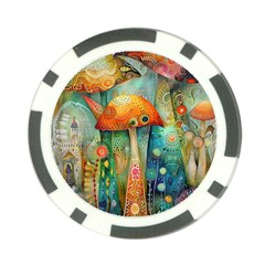 Whimsical Mushrooms Colorful Patterns Poker Chip Card Guard (10 Pack) by Loisa77