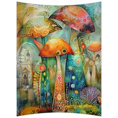 Whimsical Mushrooms Colorful Patterns Back Support Cushion by Loisa77