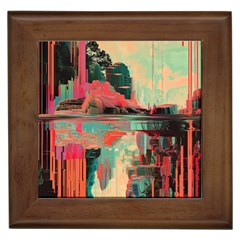 Backgrounds Multi Colored Abstract Framed Tile by Loisa77