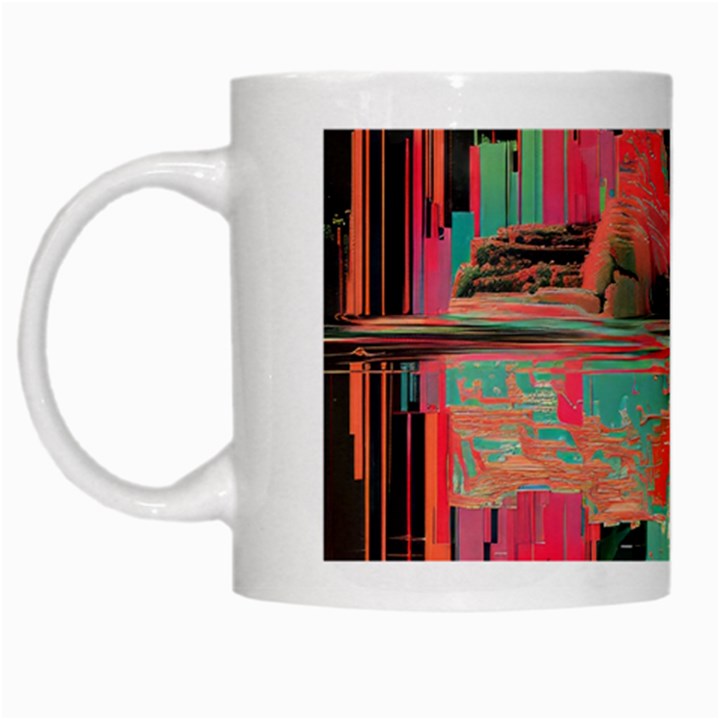 Backgrounds Multi Colored Abstract White Mug