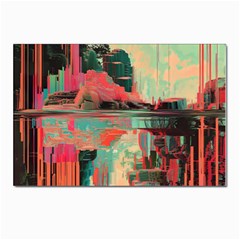 Backgrounds Multi Colored Abstract Postcard 4 x 6  (pkg Of 10) by Loisa77