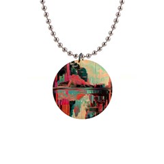 Backgrounds Multi Colored Abstract 1  Button Necklace by Loisa77