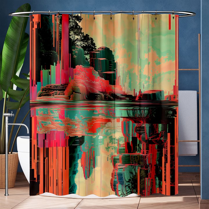 Backgrounds Multi Colored Abstract Shower Curtain 60  x 72  (Medium) 