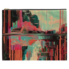 Backgrounds Multi Colored Abstract Cosmetic Bag (xxxl) by Loisa77