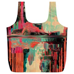 Backgrounds Multi Colored Abstract Full Print Recycle Bag (xl) by Loisa77