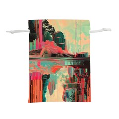 Backgrounds Multi Colored Abstract Lightweight Drawstring Pouch (l) by Loisa77