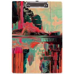 Backgrounds Multi Colored Abstract A4 Acrylic Clipboard by Loisa77