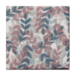 Leaves Pattern Background Nature Tile Coaster