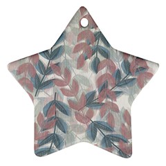 Leaves Pattern Background Nature Ornament (star) by Loisa77