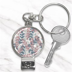 Leaves Pattern Background Nature Nail Clippers Key Chain by Loisa77