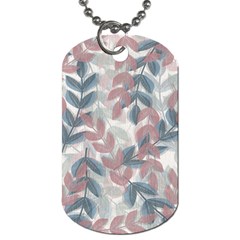 Leaves Pattern Background Nature Dog Tag (one Side) by Loisa77