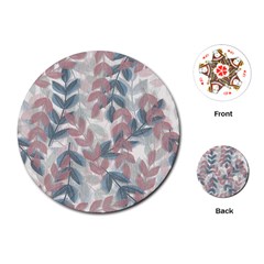 Leaves Pattern Background Nature Playing Cards Single Design (round)