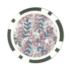 Leaves Pattern Background Nature Poker Chip Card Guard by Loisa77