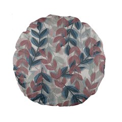 Leaves Pattern Background Nature Standard 15  Premium Round Cushions by Loisa77