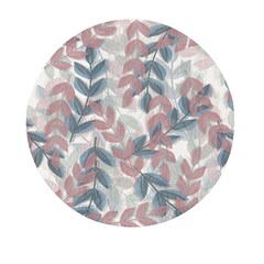 Leaves Pattern Background Nature Mini Round Pill Box by Loisa77