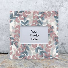 Leaves Pattern Background Nature White Box Photo Frame 4  X 6  by Loisa77