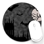 Halloween Background Halloween Scene Round Mousepad Front