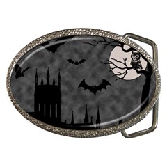 Halloween Background Halloween Scene Belt Buckles by Ket1n9