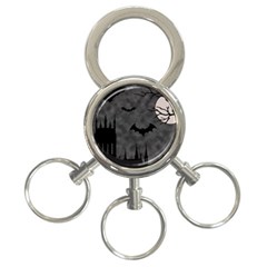 Halloween Background Halloween Scene 3-ring Key Chain by Ket1n9