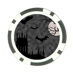 Halloween Background Halloween Scene Poker Chip Card Guard by Ket1n9