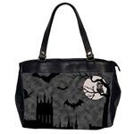 Halloween Background Halloween Scene Oversize Office Handbag (2 Sides) Front