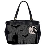 Halloween Background Halloween Scene Oversize Office Handbag (2 Sides) Back