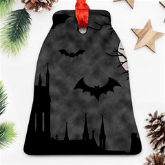 Halloween Background Halloween Scene Ornament (bell)