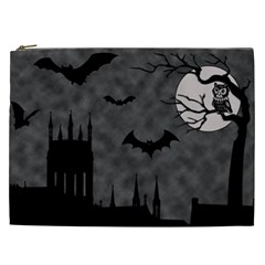 Halloween Background Halloween Scene Cosmetic Bag (xxl) by Ket1n9