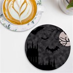 Halloween Background Halloween Scene UV Print Round Tile Coaster Front