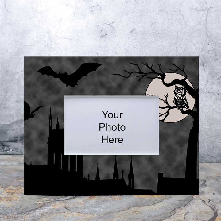 Halloween Background Halloween Scene White Tabletop Photo Frame 4 x6 