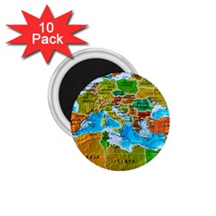 World Map 1 75  Magnets (10 Pack)  by Ket1n9