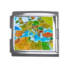 World Map Mega Link Italian Charm (18mm) by Ket1n9