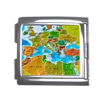 World Map Mega Link Italian Charm (18mm) Front