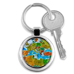 World Map Key Chain (round) by Ket1n9