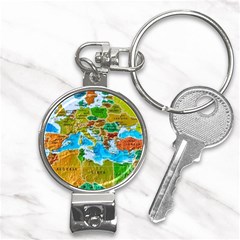 World Map Nail Clippers Key Chain by Ket1n9