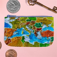 World Map Large Coin Purse by Ket1n9