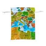 World Map Lightweight Drawstring Pouch (S) Front