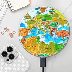 World Map Wireless Fast Charger(white) by Ket1n9