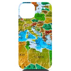 World Map Iphone 14 Black Uv Print Case by Ket1n9